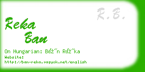 reka ban business card